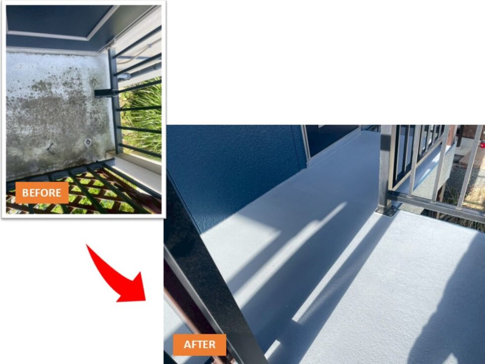 清水区草薙２丁目|シャイニー様|外壁／屋根塗装工事・通路防水工事|通路防水