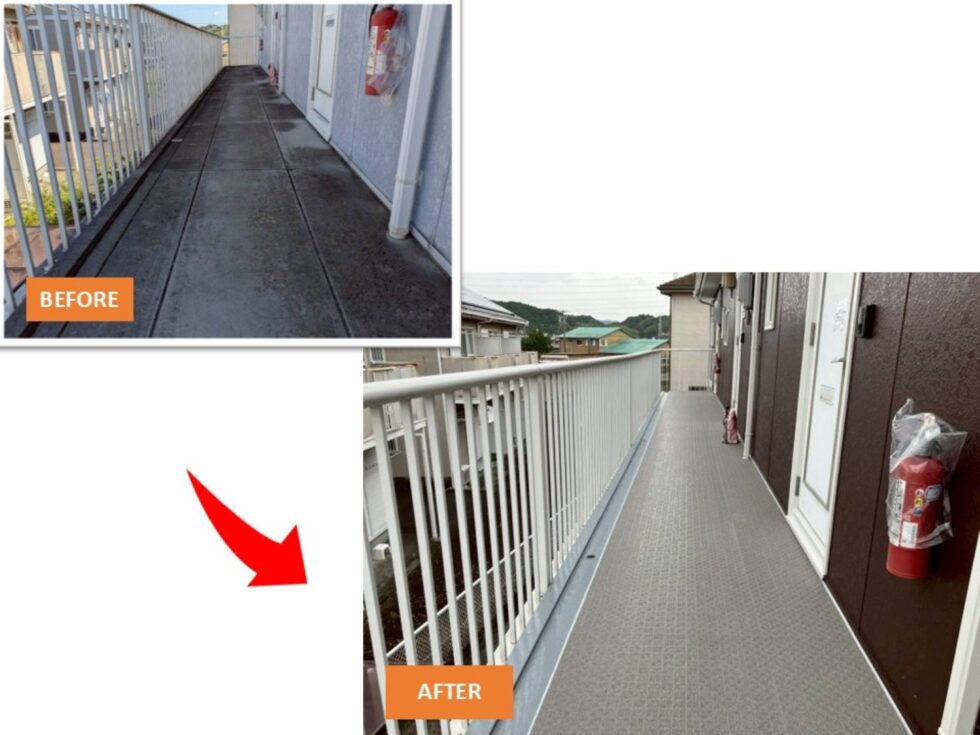 島田市中溝町|シーバード様|外壁／屋根塗装工事・通路防水工事|防水工事