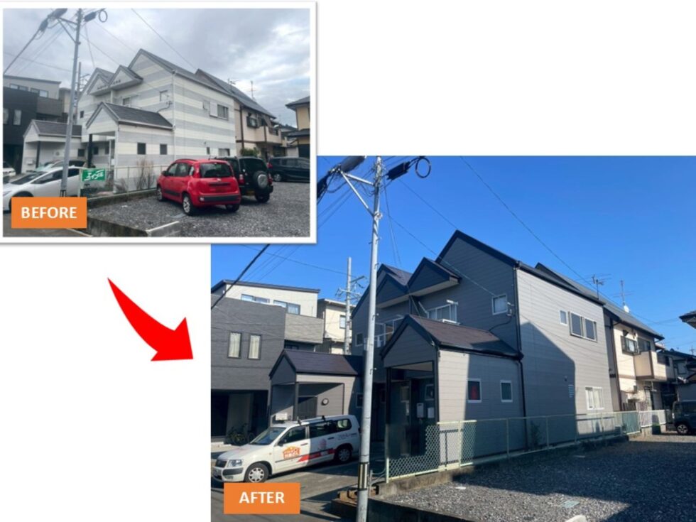 静岡市葵区北安東|リュンヌ・ドゥ北安東様|外壁塗装